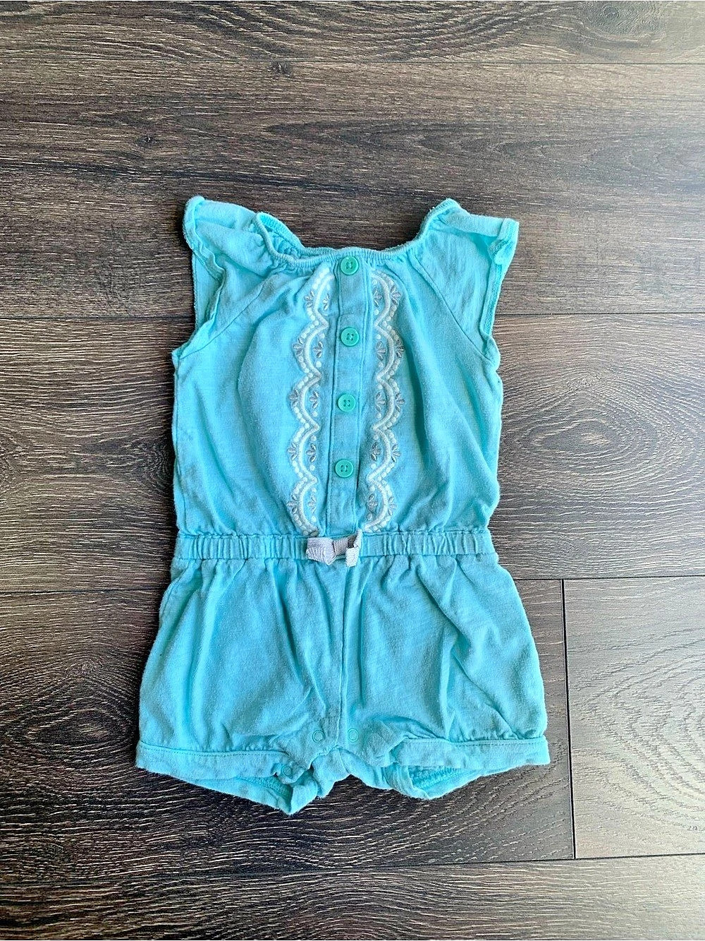 Gymboree Two-Piece Romper Set Pink & Blue Baby 12-18M